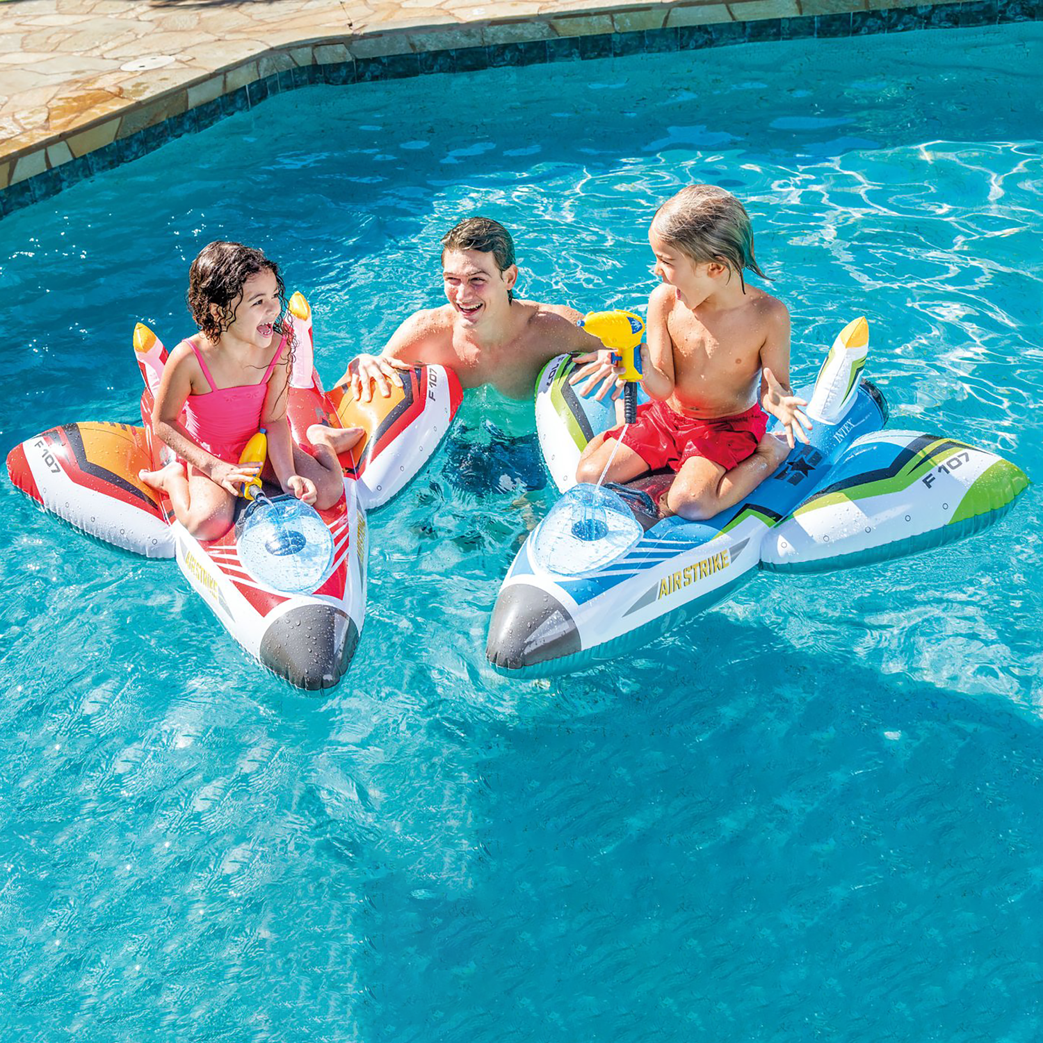 INTEX - Cavalcabile Acquascooter con pistola ad acqua 117x117 cm